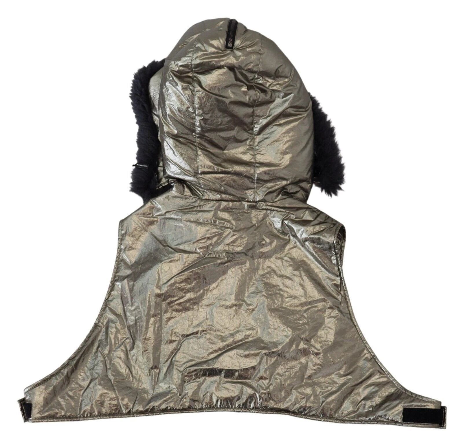 Dolce & Gabbana Silver Fur Whole Head Wrap Men Capello Nylon Hat by Dolce & Gabbana