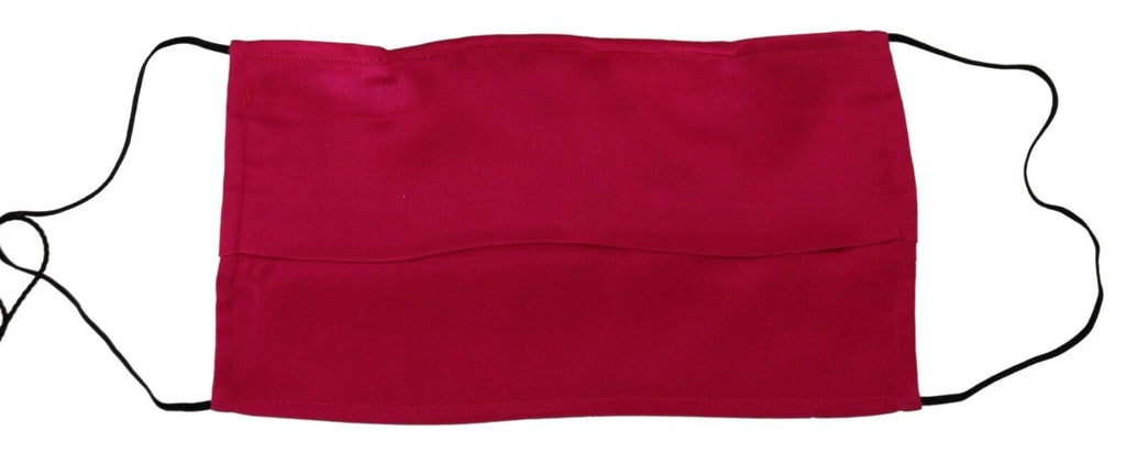 Dolce & Gabbana Red Cotton Pleated Elastic Ear Strap One Size Face Mask by Dolce & Gabbana