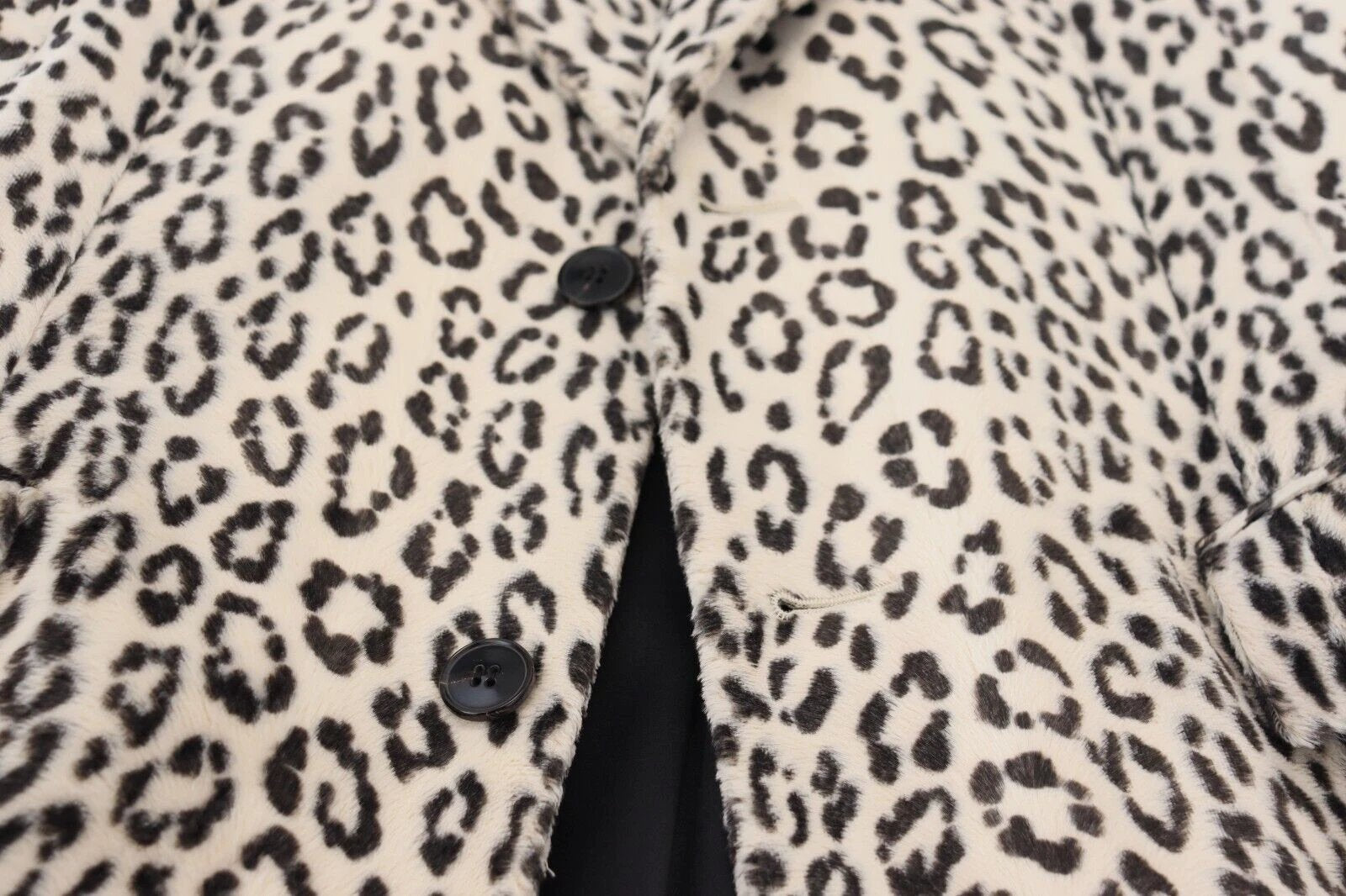 Dolce & Gabbana White Leopard Single Breasted Coat Blazer by Dolce & Gabbana
