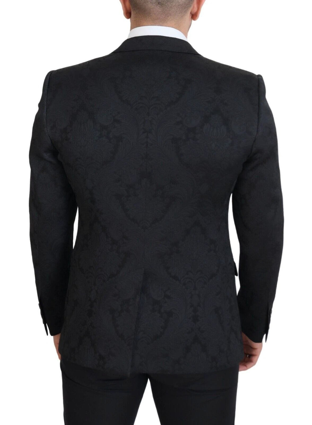 Dolce & Gabbana Black Floral Brocade 2 Piece MARTINI Suit by Dolce & Gabbana