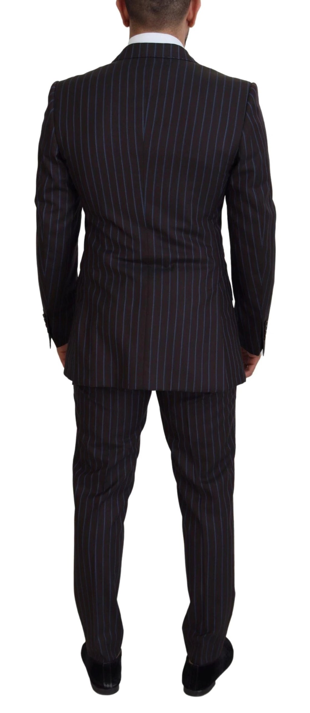 Dolce & Gabbana Black Striped Wool Formal 2 Piece Suit by Dolce & Gabbana