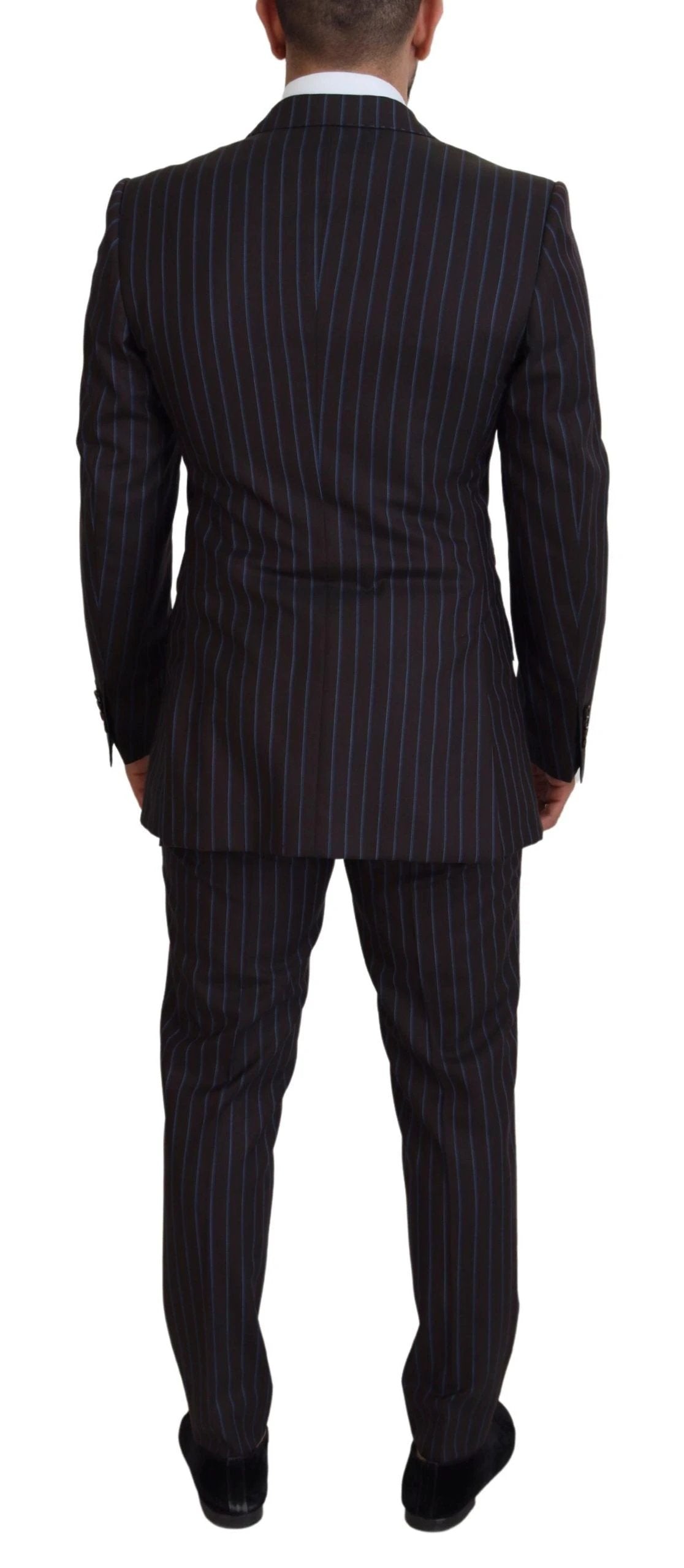 Dolce & Gabbana Black Striped Wool Formal 2 Piece Suit by Dolce & Gabbana