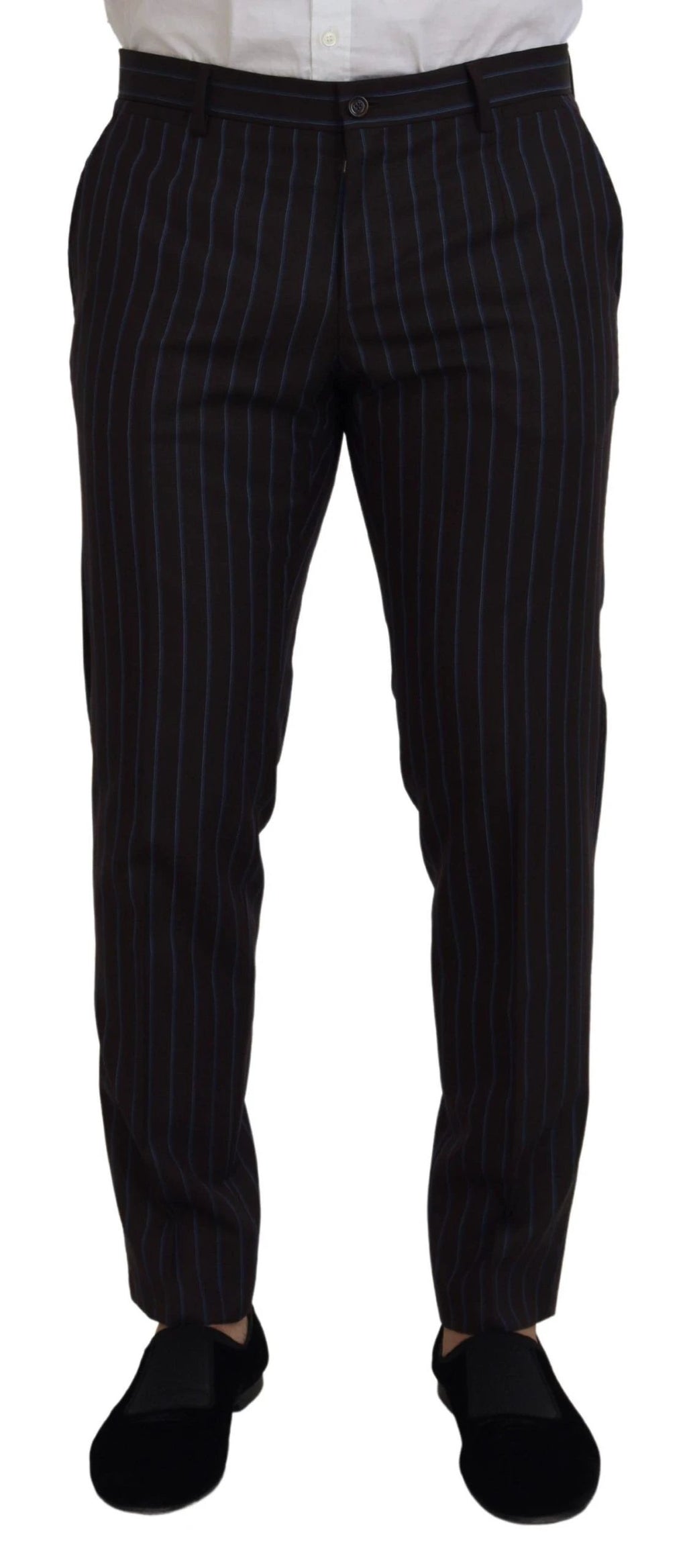 Dolce & Gabbana Black Striped Wool Formal 2 Piece Suit by Dolce & Gabbana