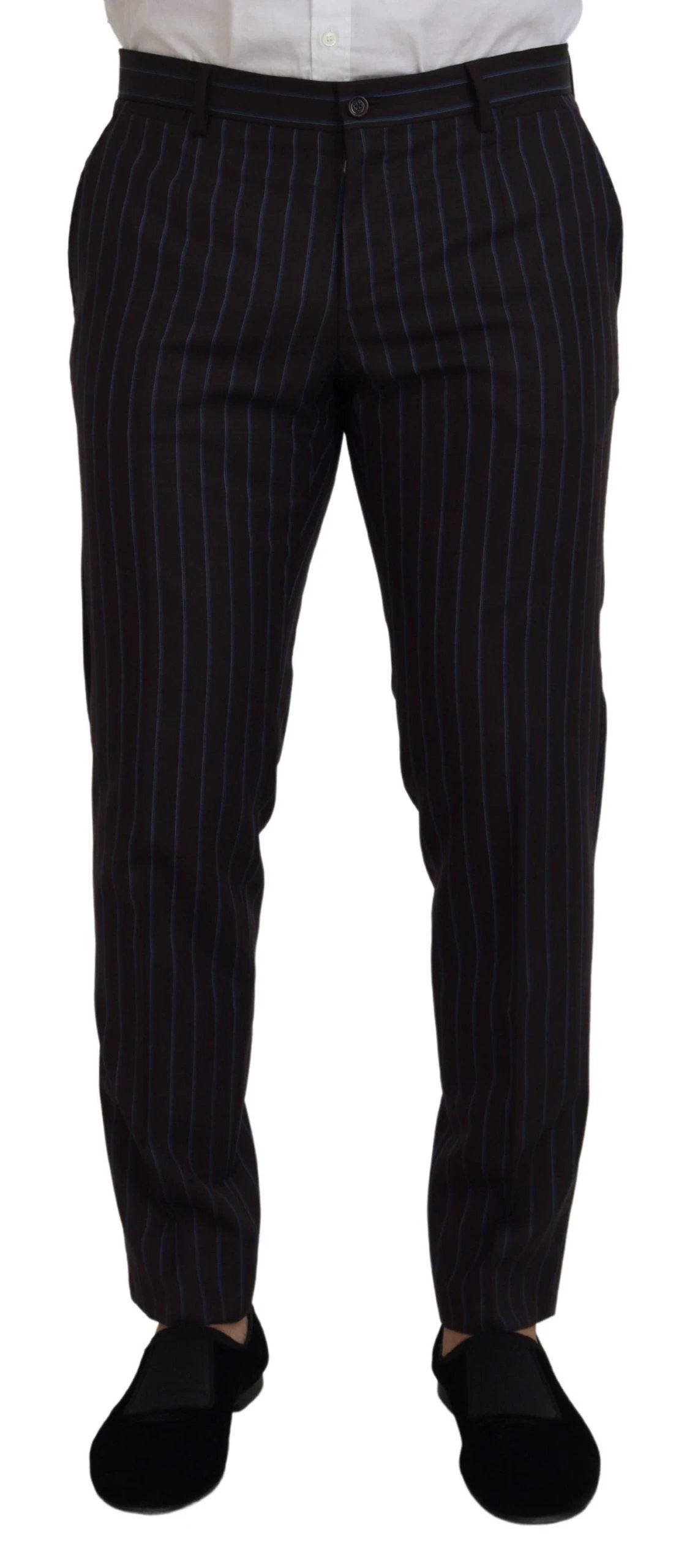 Dolce & Gabbana Black Striped Wool Formal 2 Piece Suit by Dolce & Gabbana