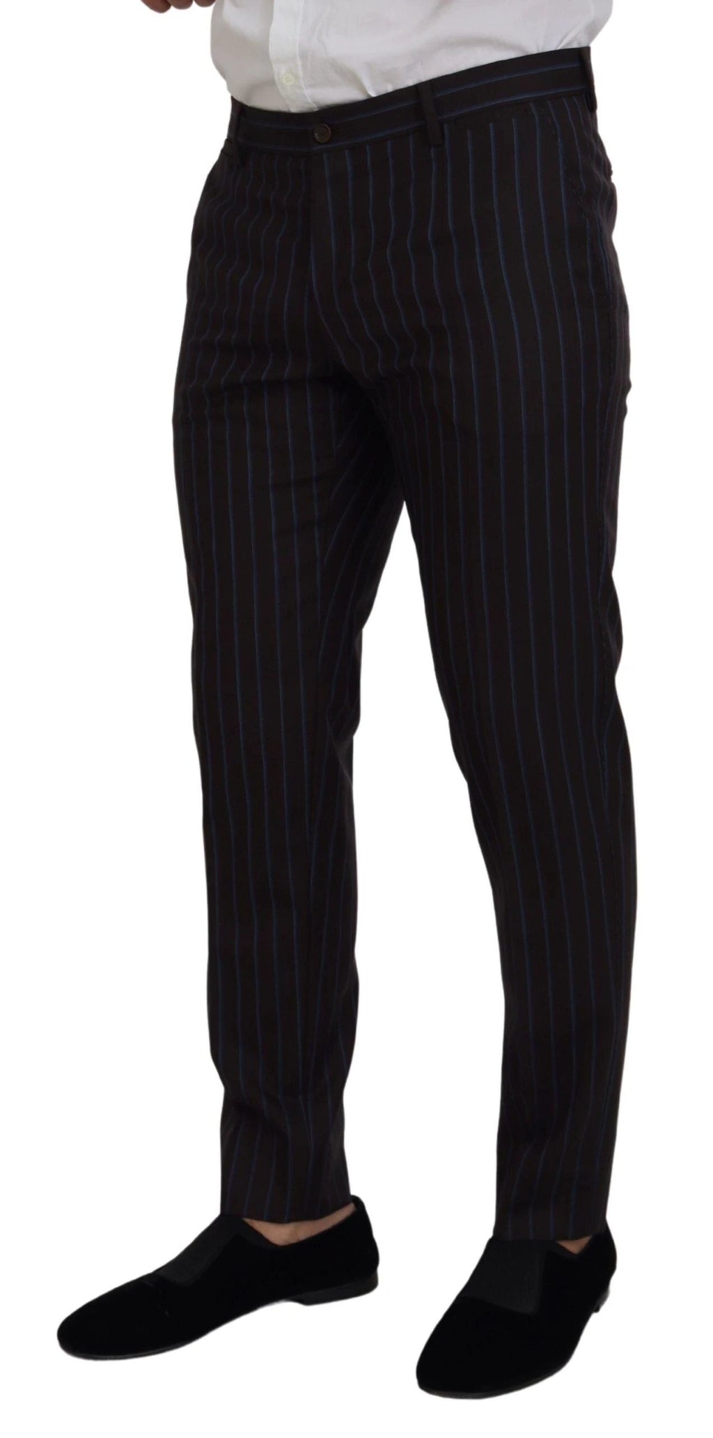 Dolce & Gabbana Black Striped Wool Formal 2 Piece Suit by Dolce & Gabbana