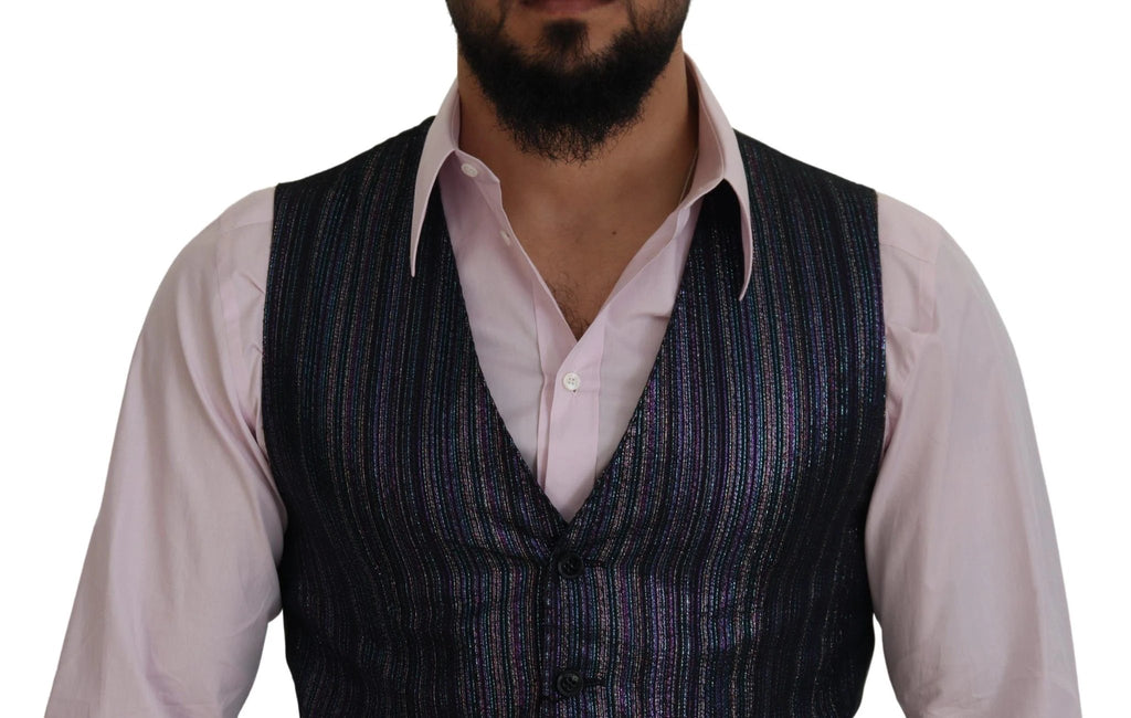 Dolce & Gabbana Multicolor Polyester Waistcoat Dress Formal Vest by Dolce & Gabbana