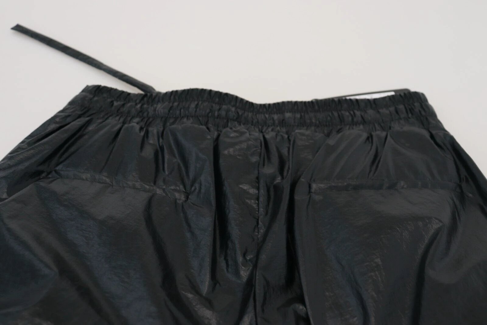 Dolce & Gabbana Black Shining Drawstring Trouser Nylon Pants by Dolce & Gabbana