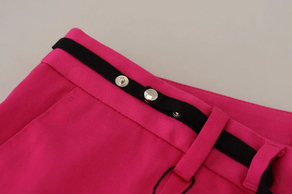 Dolce & Gabbana Pink Zipper Buckle Waist Trousers Pants by Dolce & Gabbana