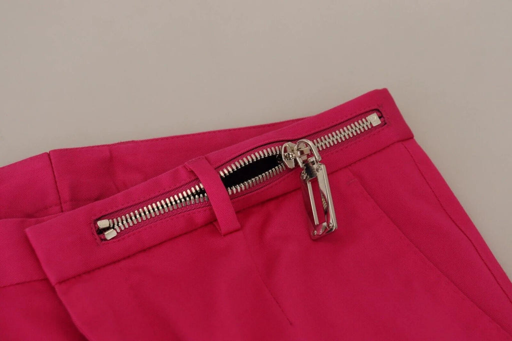 Dolce & Gabbana Pink Zipper Buckle Waist Trousers Pants by Dolce & Gabbana