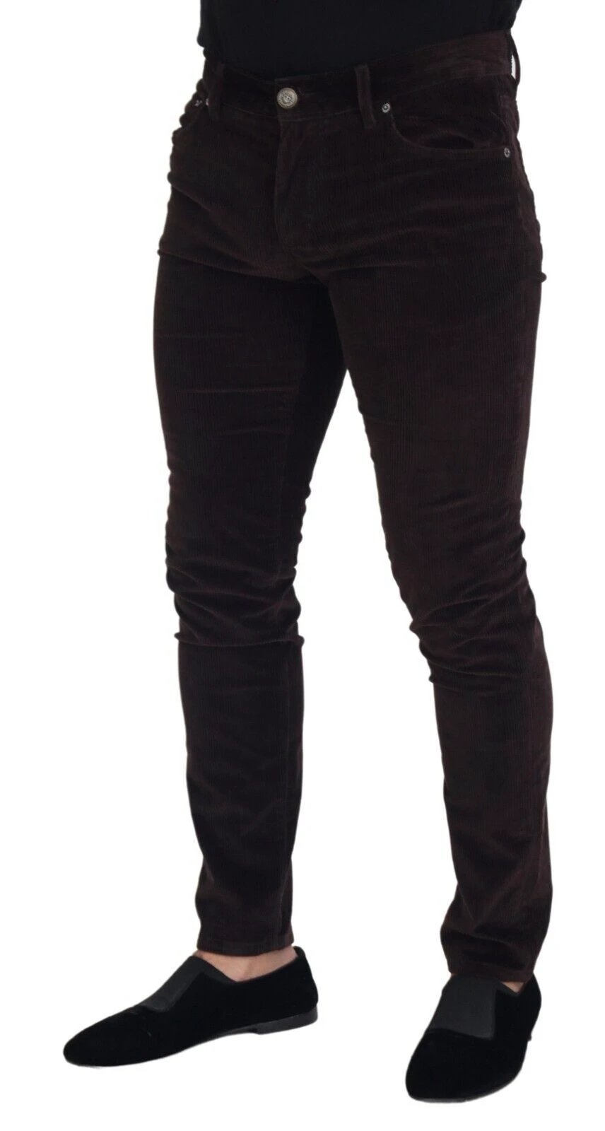 Dolce & Gabbana Brown Corduroy Men Casual Trouser Pants by Dolce & Gabbana