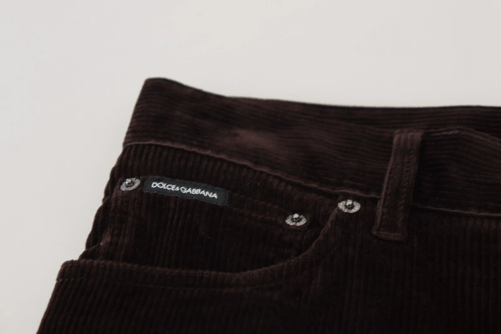 Dolce & Gabbana Brown Corduroy Men Casual Trouser Pants by Dolce & Gabbana