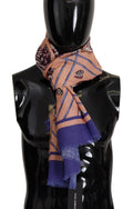 Dolce & Gabbana Blue Linen Seashell Pattern Mens Wrap Shawl Scarf by Dolce & Gabbana