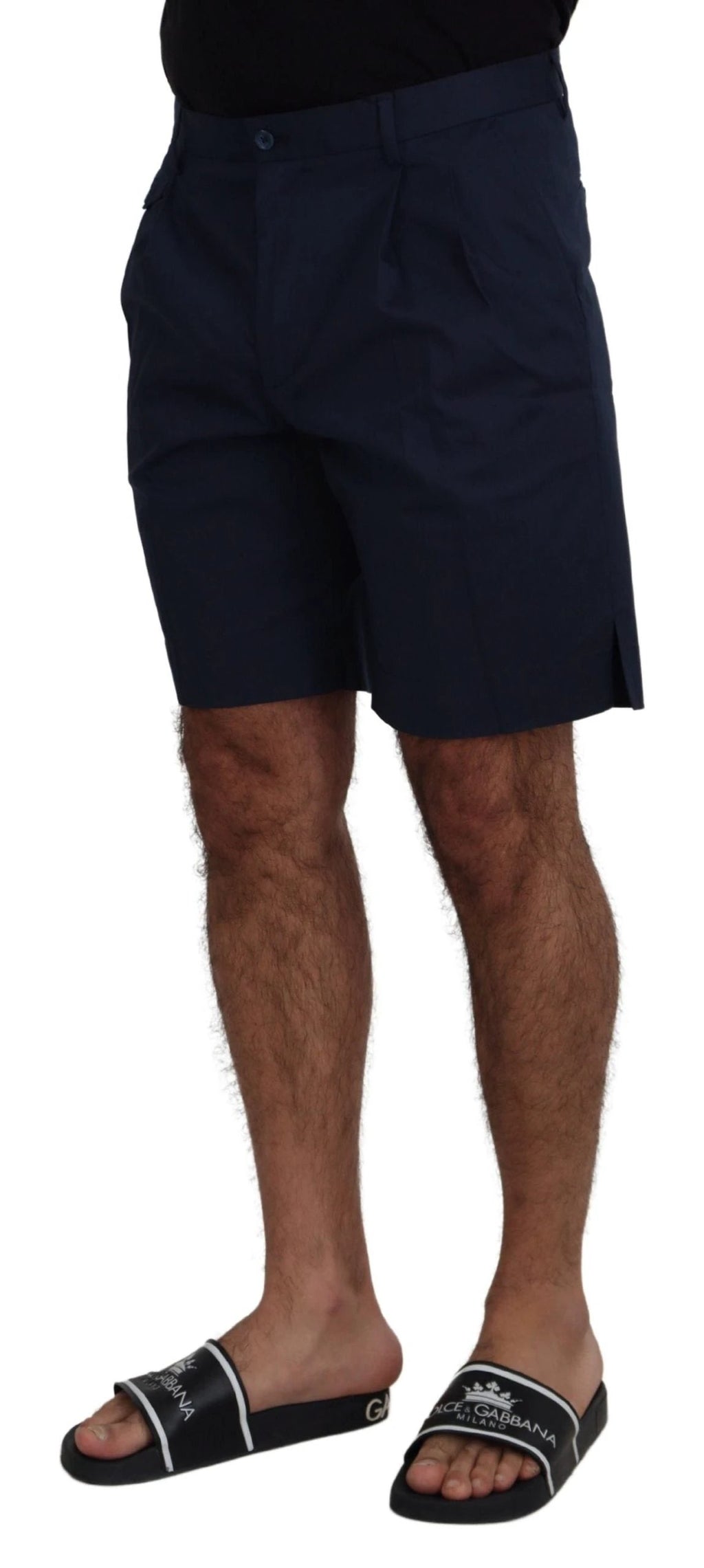 Dolce & Gabbana Blue Chinos Cotton Stretch Casual Shorts by Dolce & Gabbana