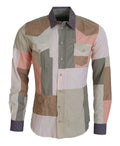 Dolce & Gabbana Multicolor Cotton Patchwork Slim Shirt by Dolce & Gabbana