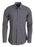 Dolce & Gabbana Gray Brown GOLD Slim Fit Dress Formal Shirt by Dolce & Gabbana