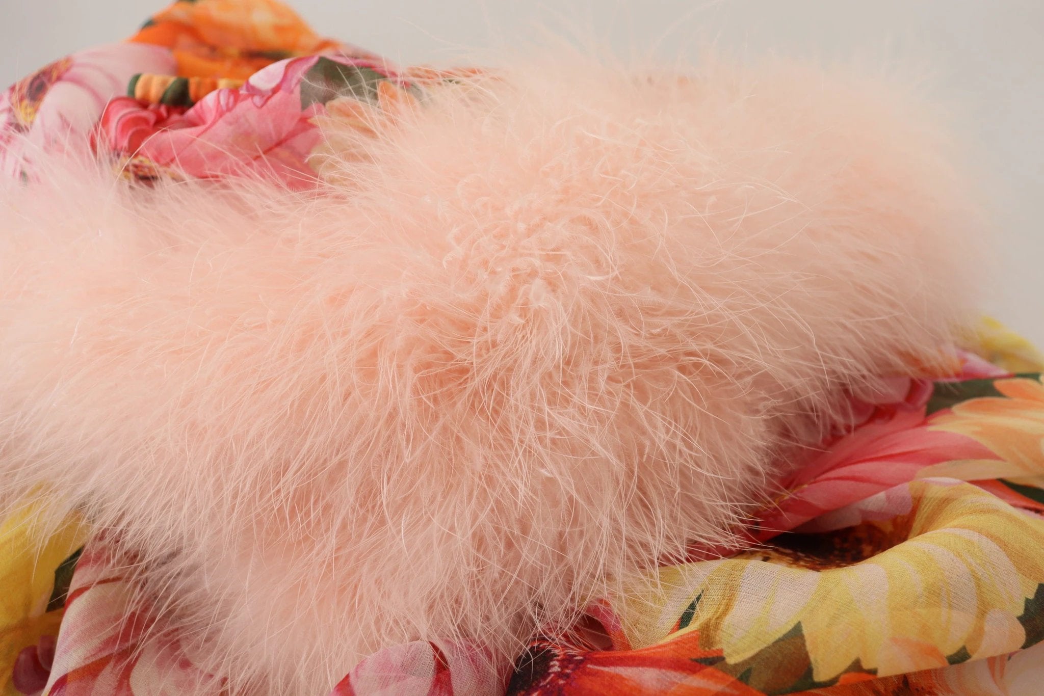 Dolce & Gabbana Multicolor Floral Fur Shearling Blouse Top by Dolce & Gabbana