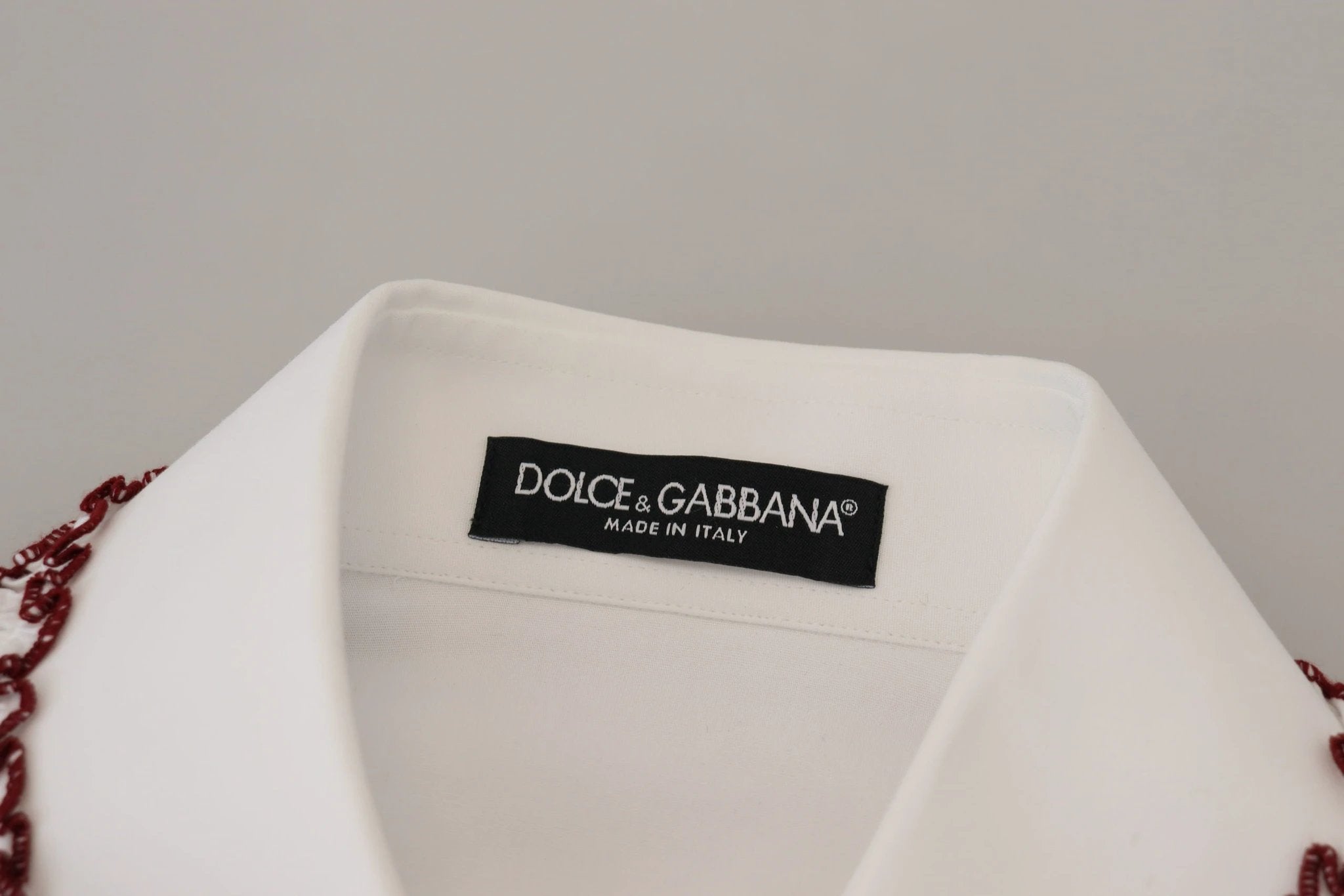 Dolce & Gabbana White Lace Long Sleeves Ruffle Collar Top by Dolce & Gabbana