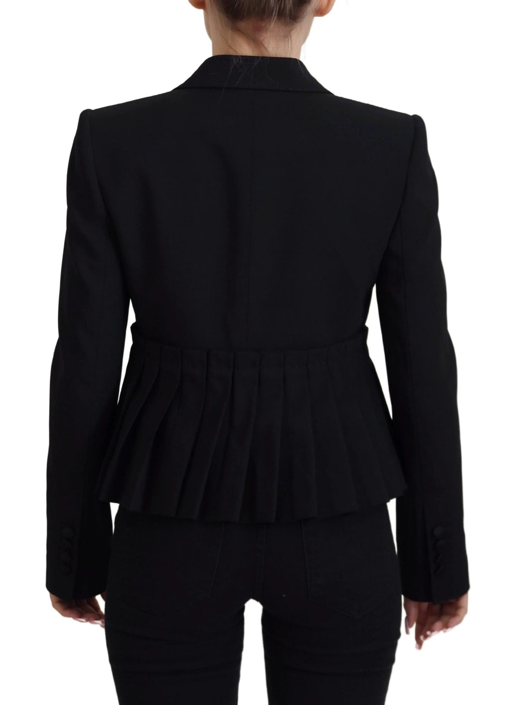 Dolce & Gabbana Black Single Breasted Fit Blazer Wool Jacket by Dolce & Gabbana