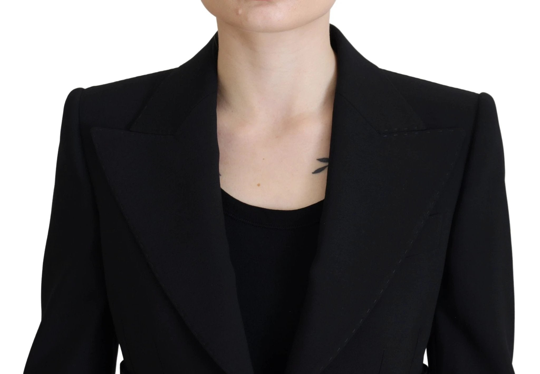Dolce & Gabbana Black Single Breasted Fit Blazer Wool Jacket by Dolce & Gabbana