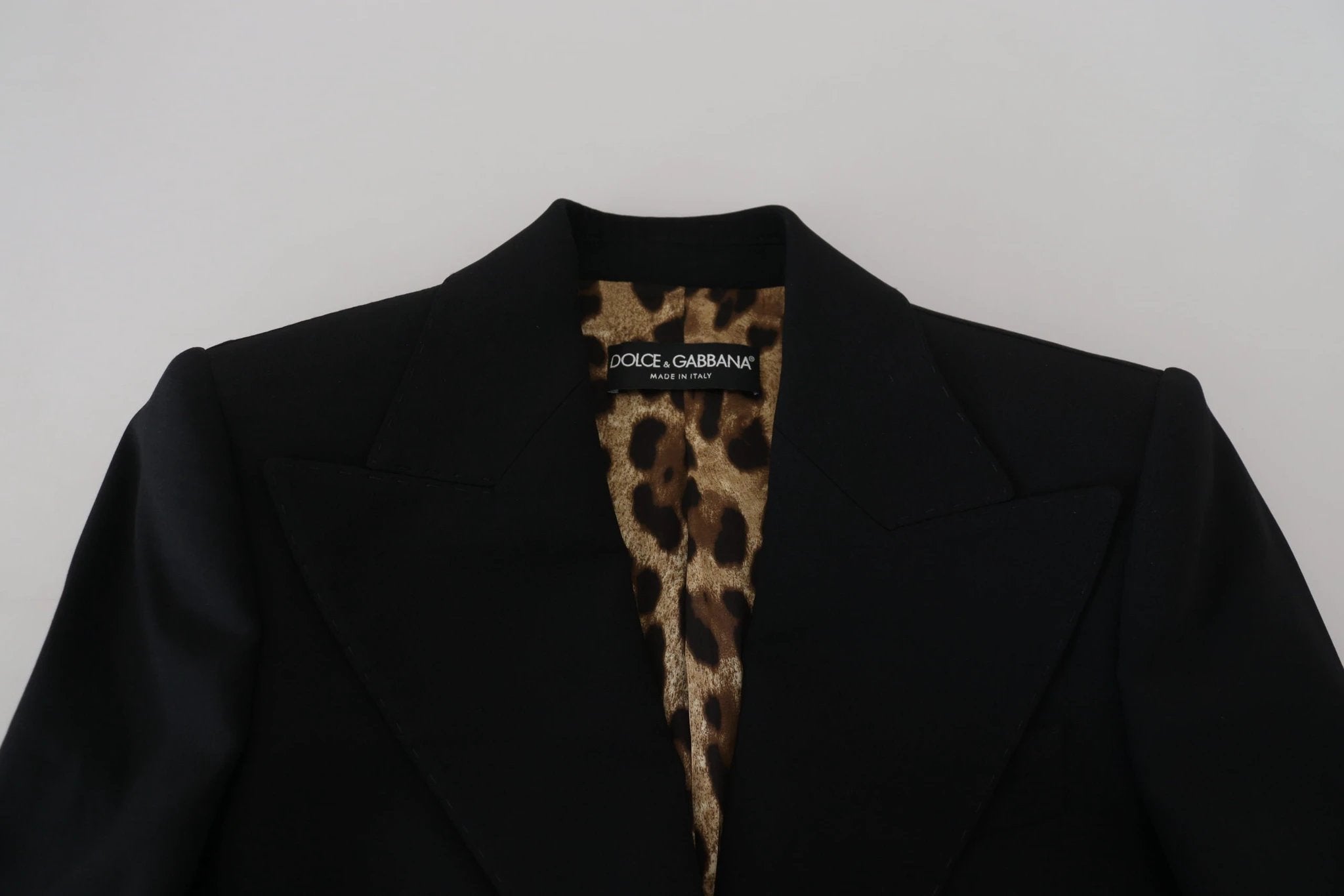 Dolce & Gabbana Black Single Breasted Fit Blazer Wool Jacket by Dolce & Gabbana