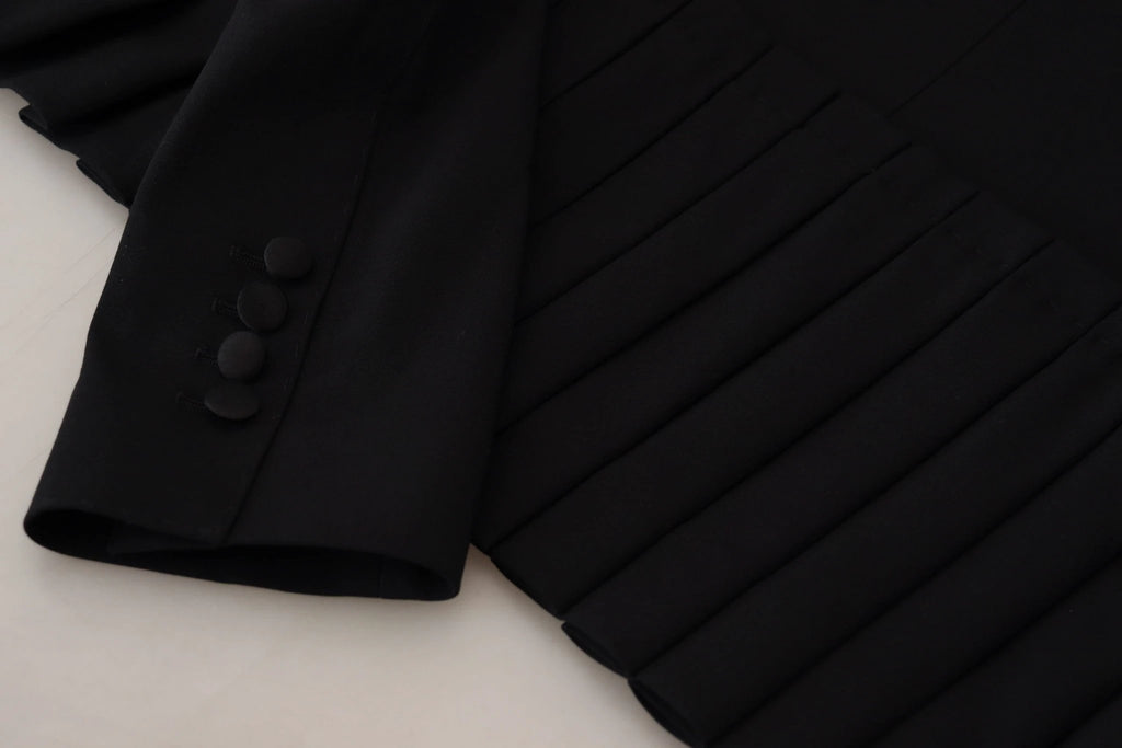 Dolce & Gabbana Black Single Breasted Fit Blazer Wool Jacket by Dolce & Gabbana
