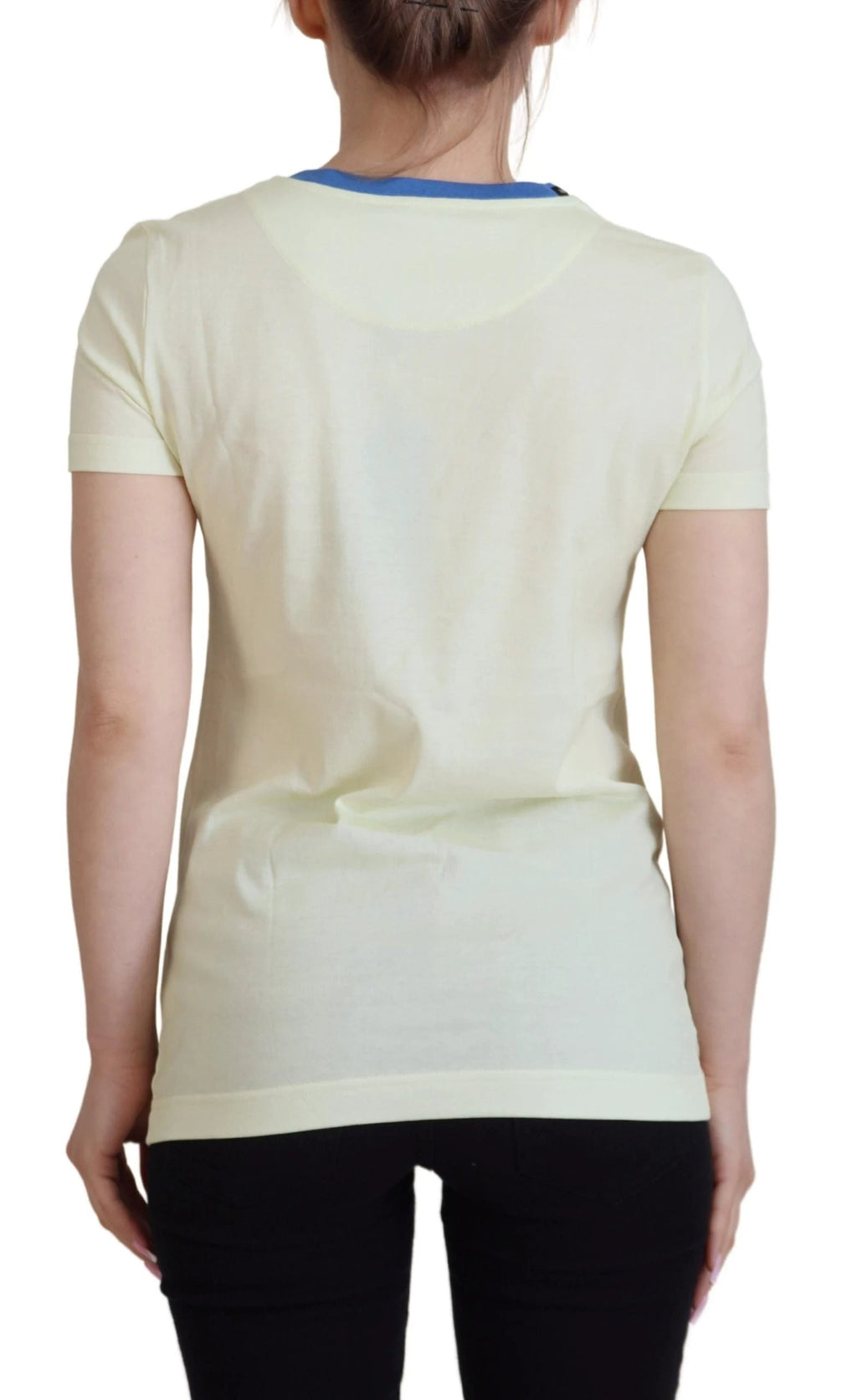 Dolce & Gabbana Yellow Havanity Round Neck Tee Cotton T-shirt by Dolce & Gabbana