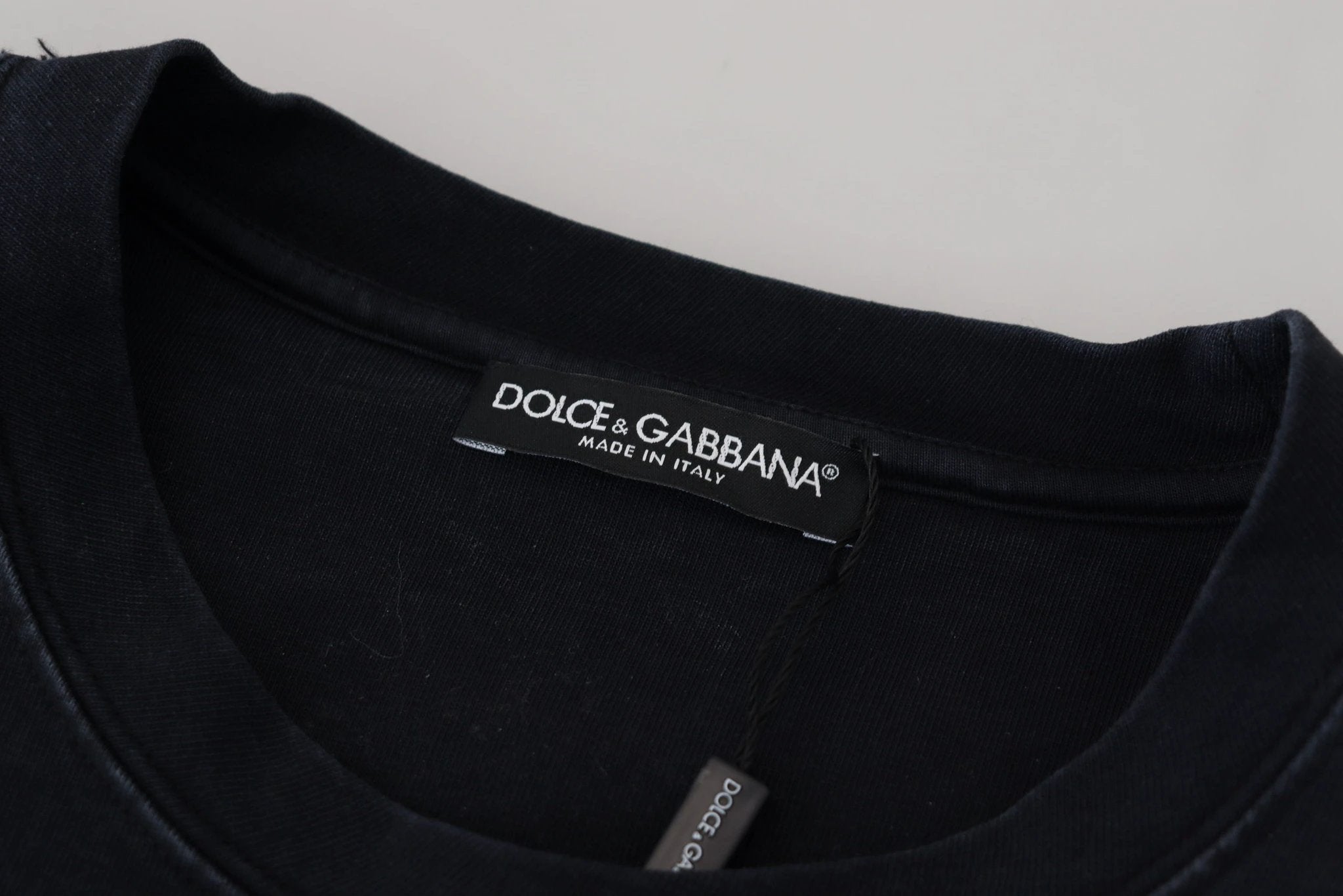 T-shirt Dolce &amp; Gabbana noir D&amp;G Fashion à col rond en coton