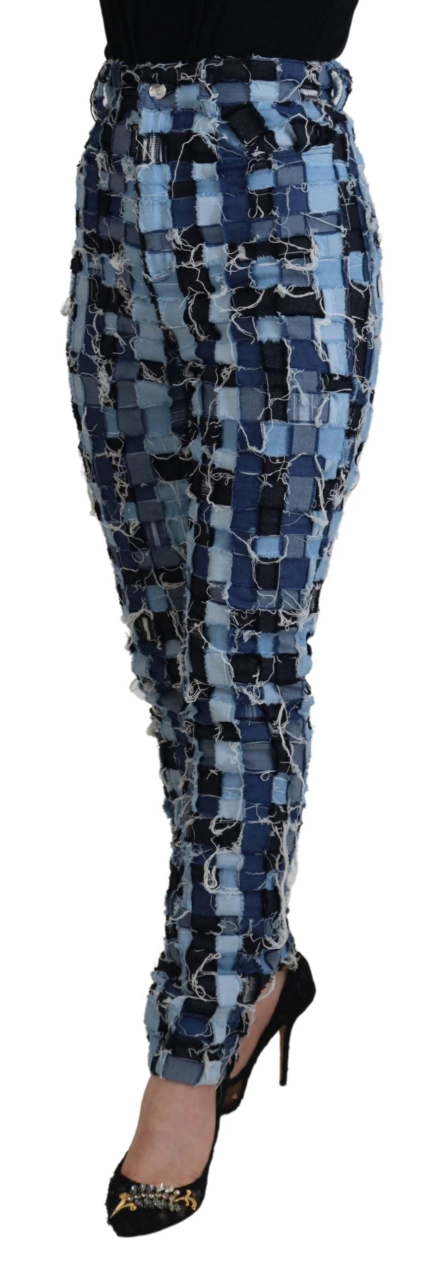 Dolce & Gabbana Multicolor Patchwork Cotton Denim Jeans by Dolce & Gabbana