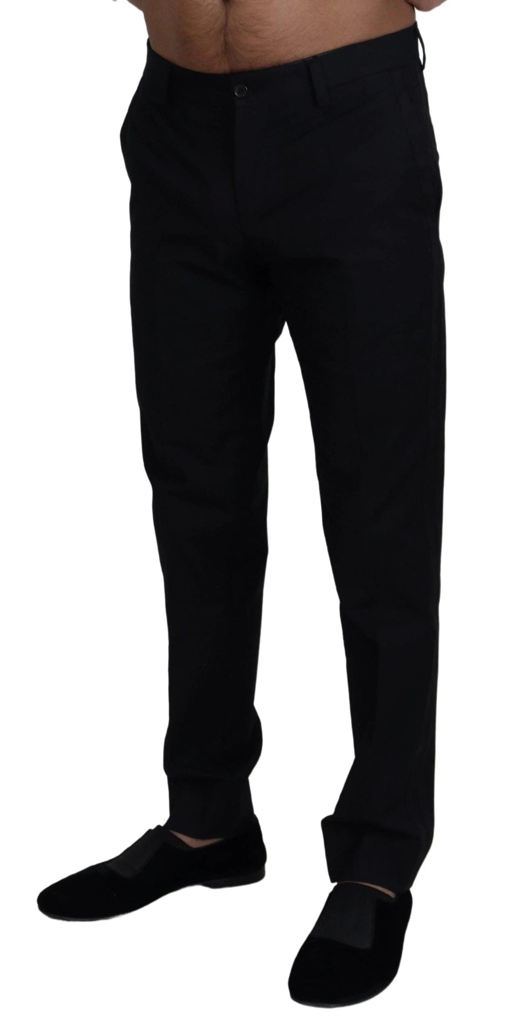 Dolce & Gabbana Black Chino Formal Cotton Pants by Dolce & Gabbana