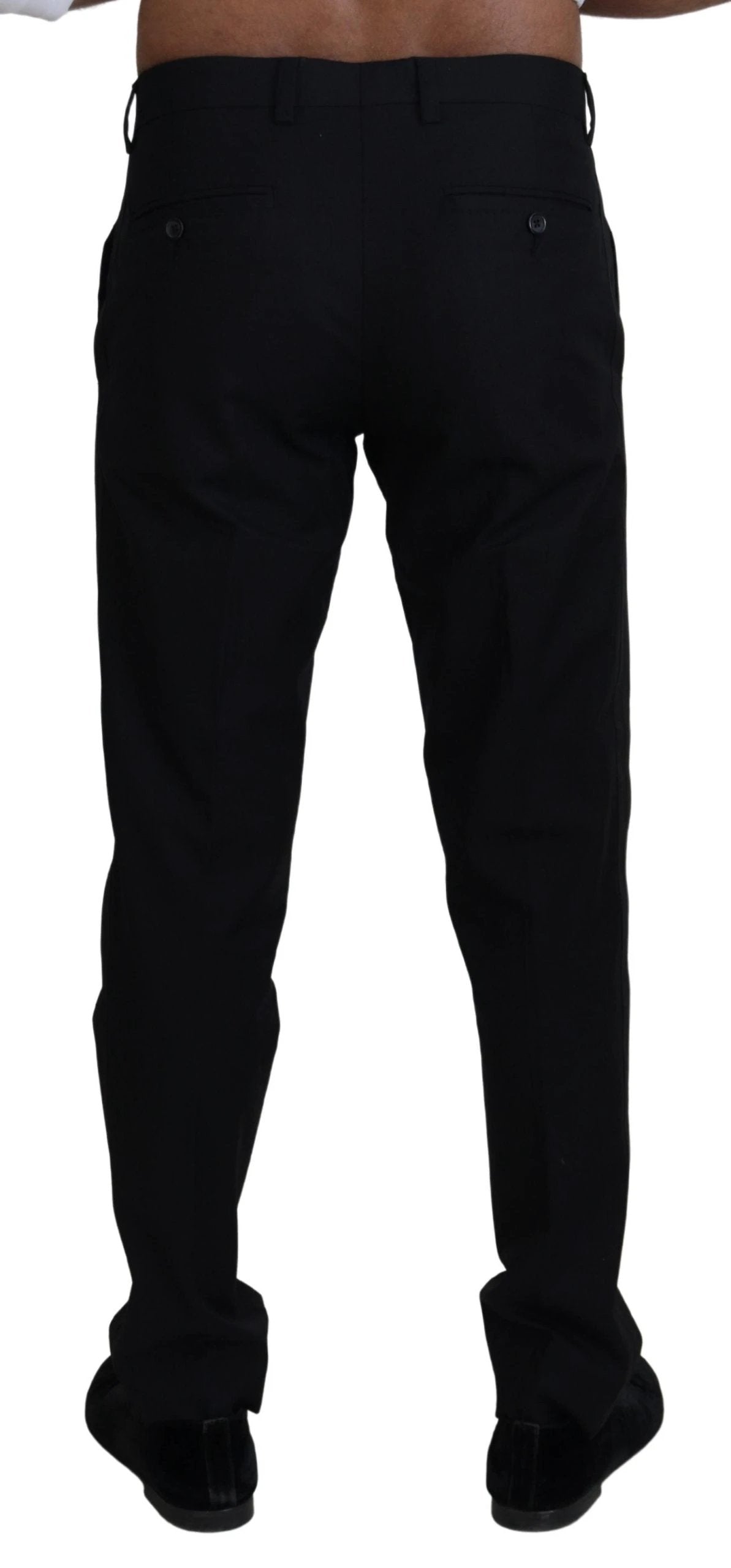 Dolce & Gabbana Black Chino Formal Cotton Pants by Dolce & Gabbana