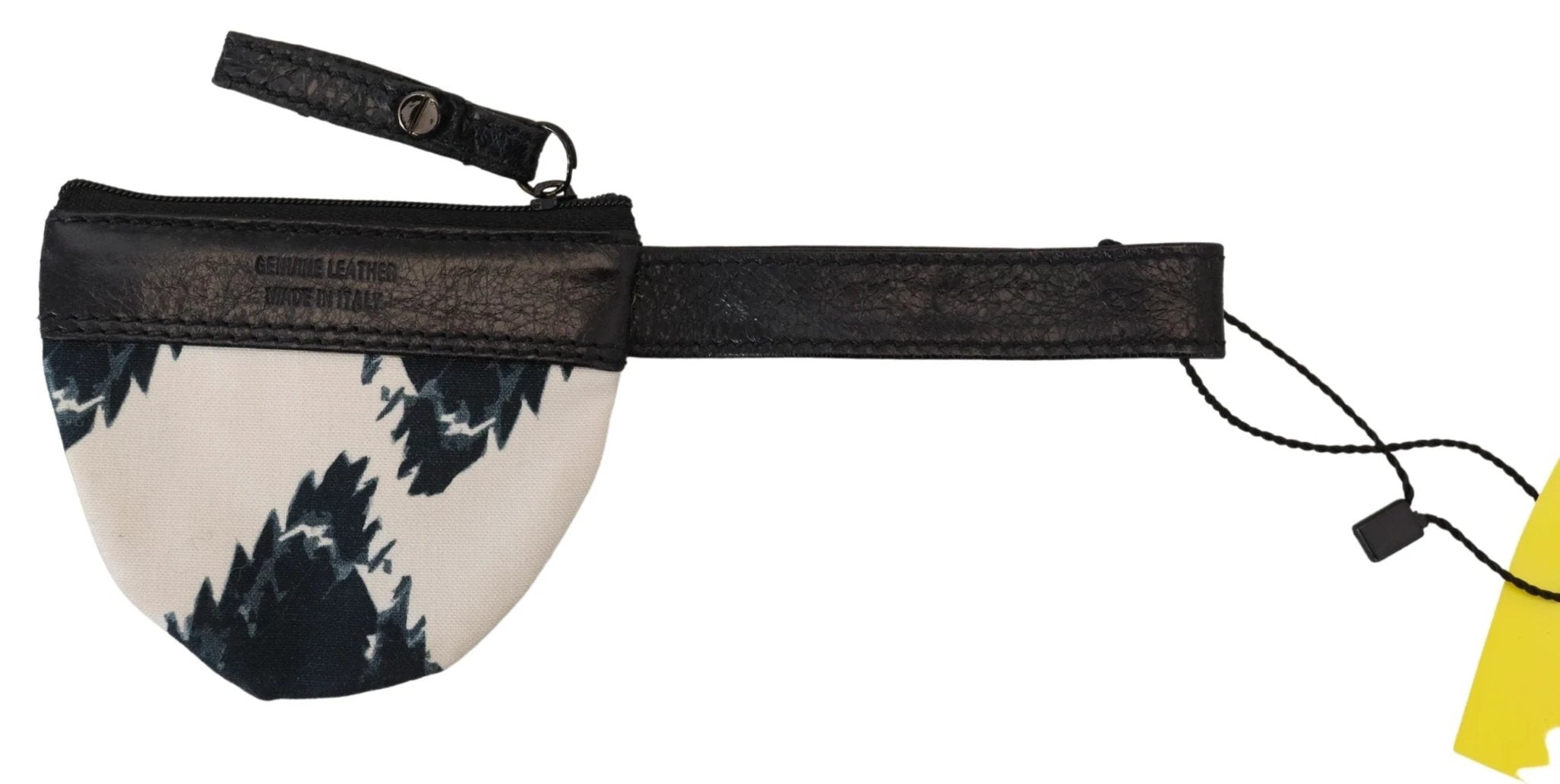 Costume National White Genuine Leather Coin Purse Strap Wallet by Costume National