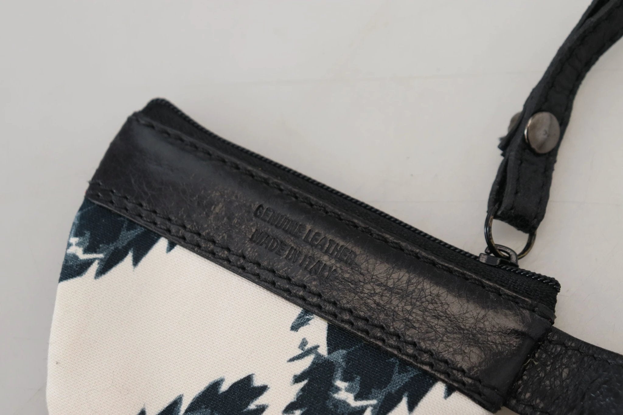 Costume National White Genuine Leather Coin Purse Strap Wallet by Costume National