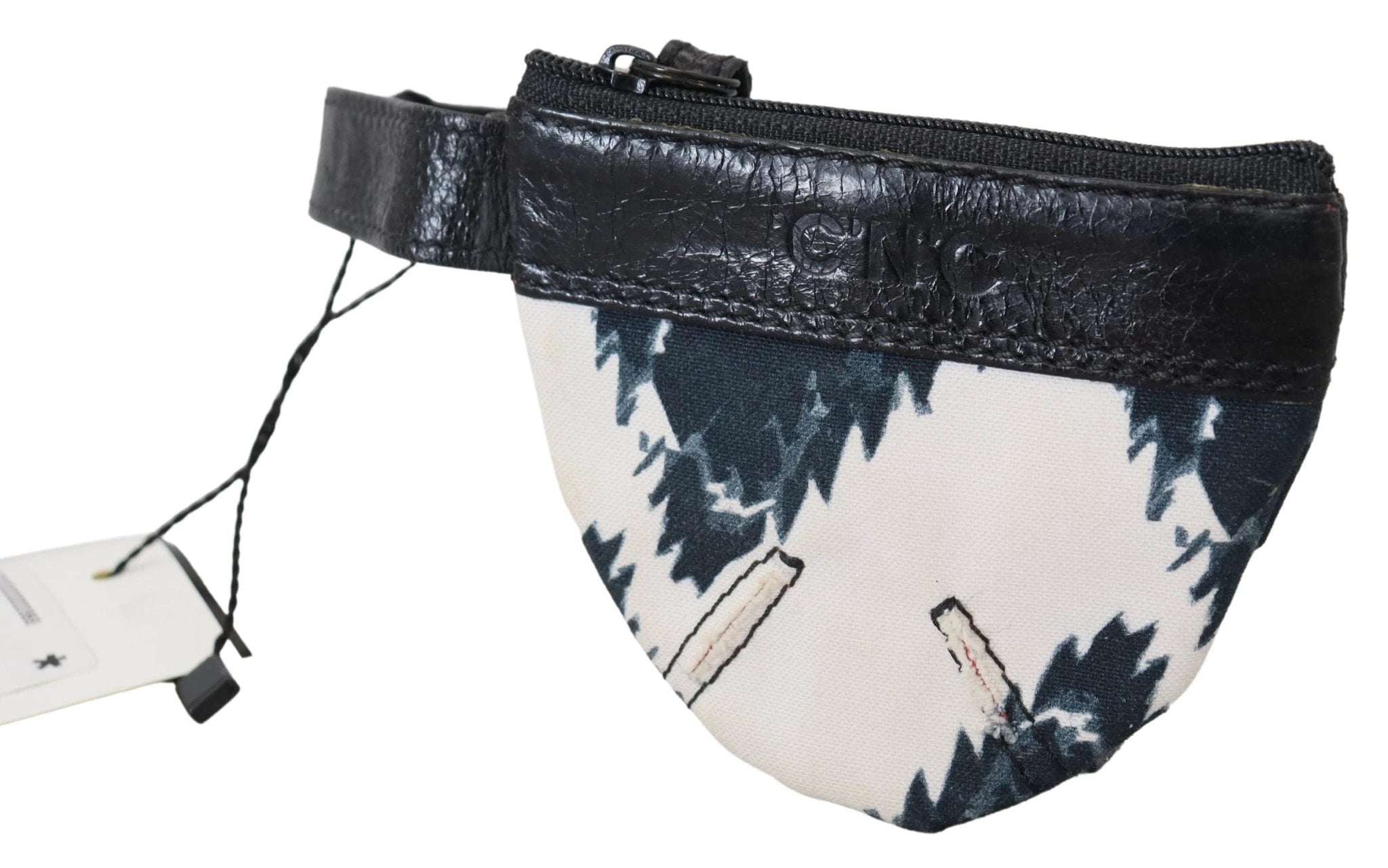 Costume National White Genuine Leather Coin Purse Strap Wallet by Costume National