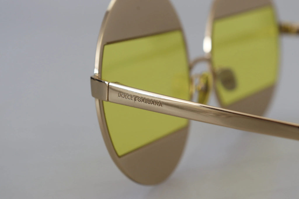 Dolce & Gabbana Gold Oval Metal Crystals Shades DG2209B Sunglasses by Dolce & Gabbana