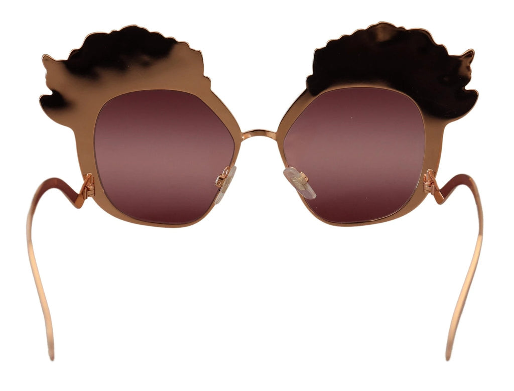 Dolce & Gabbana Pink Gold Rose Sequin Embroidery DG2202 Sunglasses by Dolce & Gabbana