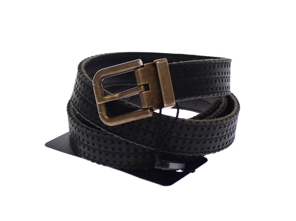 Dolce & Gabbana Blue Leather Logo Belt by Dolce & Gabbana