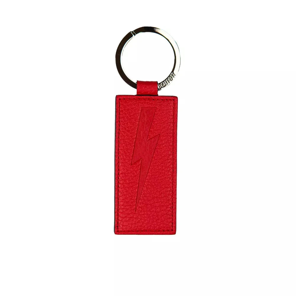 Neil Barrett Red Leather Men Keychain by Neil Barrett