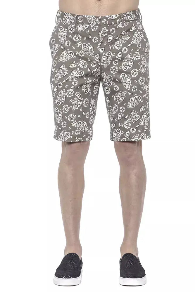 PT Torino Green Cotton Men Bermuda Short