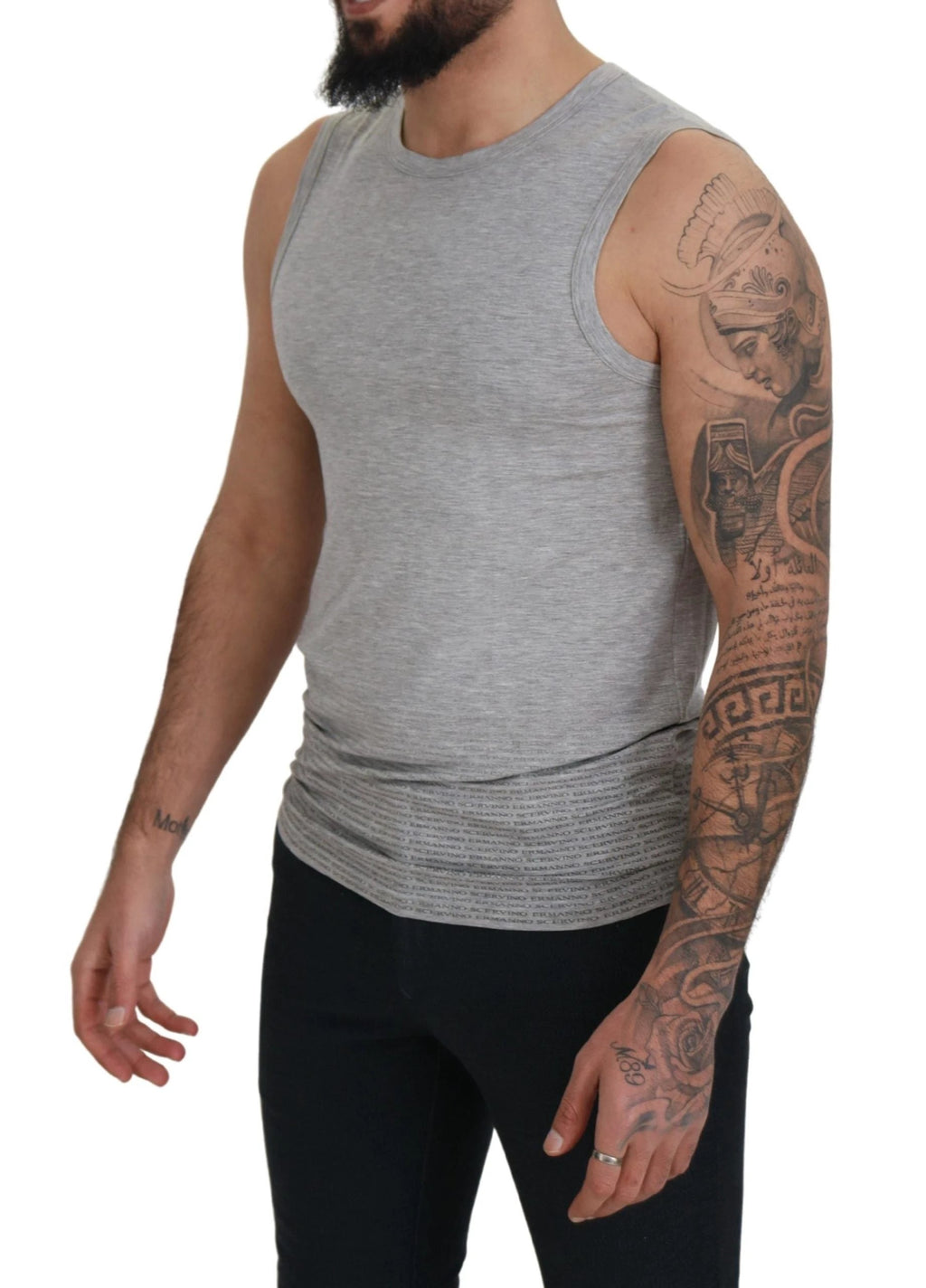 Ermanno Scervino Grey Sleeveless Men Pullover T-shirt by Ermanno Scervino