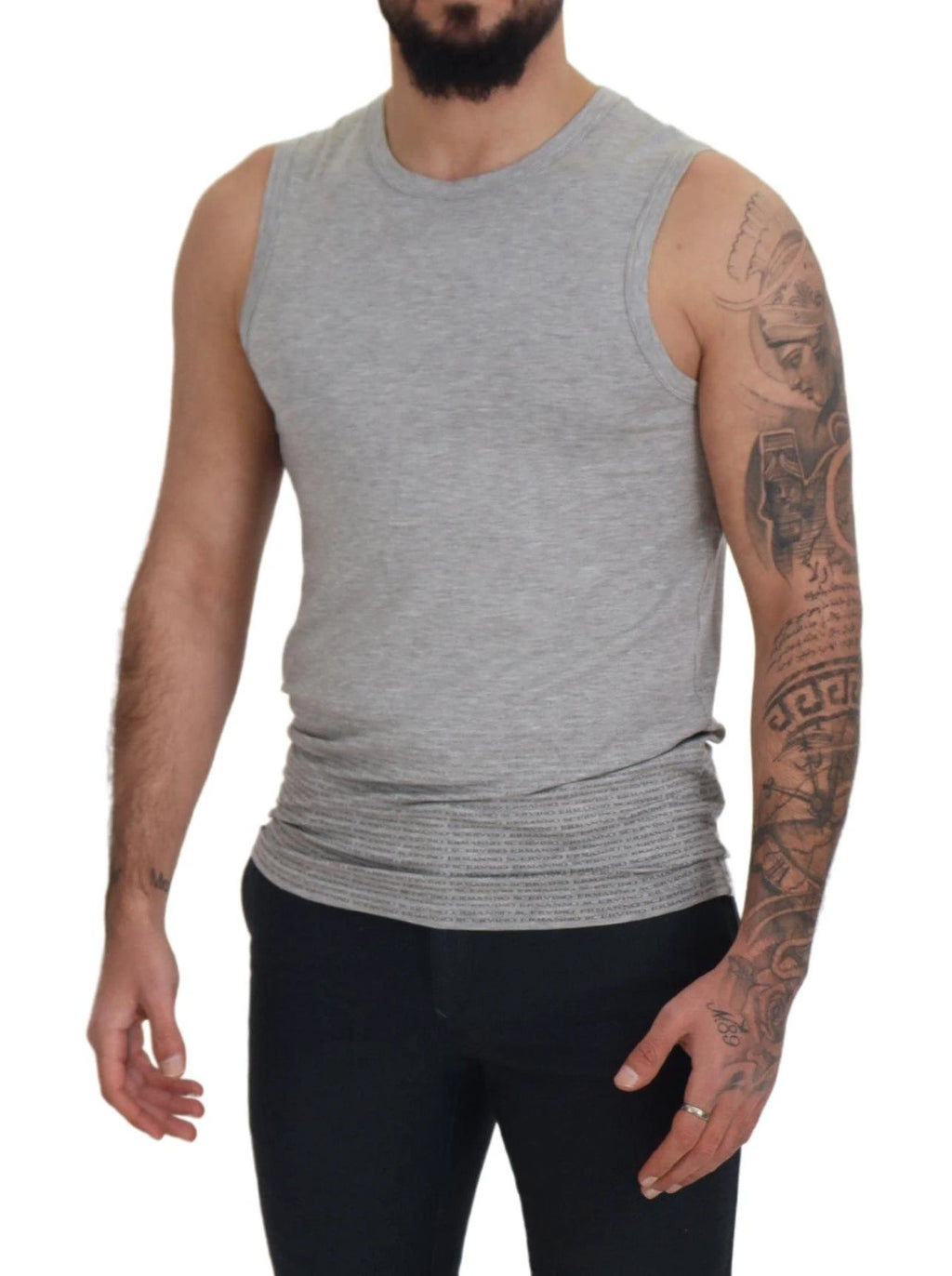 Ermanno Scervino Grey Sleeveless Men Pullover T-shirt by Ermanno Scervino