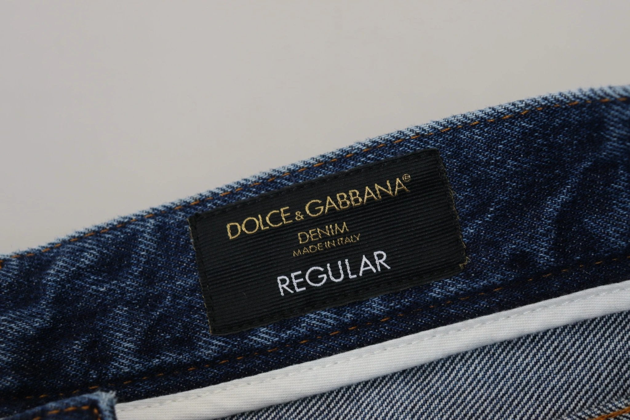 Dolce & Gabbana Blue Cotton Tattered Men Denim Jeans by Dolce & Gabbana