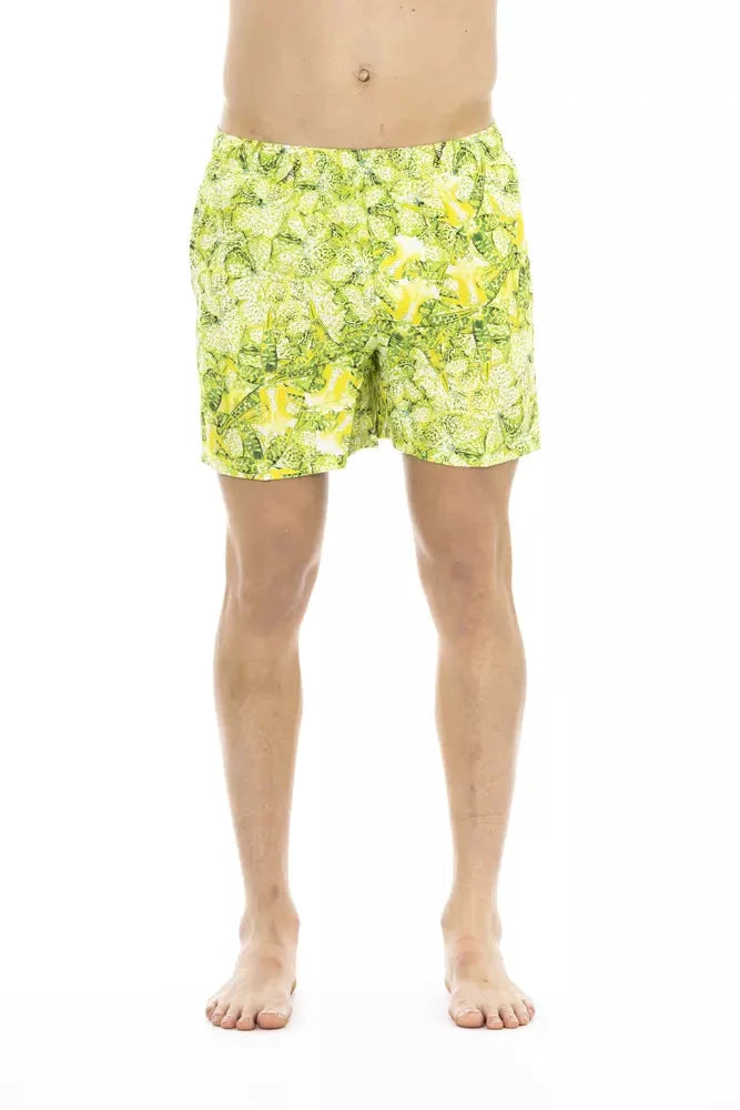Just Cavalli Green Polyester Men Swim Short by Just Cavalli