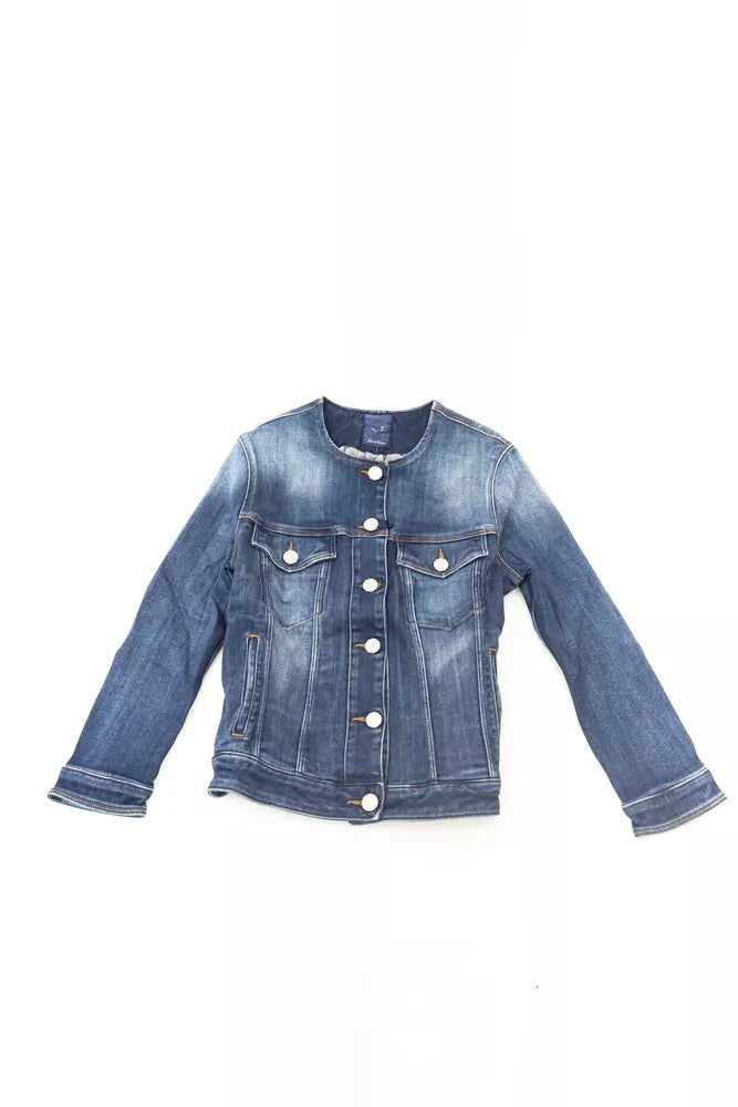 Jacob Cohen Blue Cotton Women Jacket by Jacob Cohen
