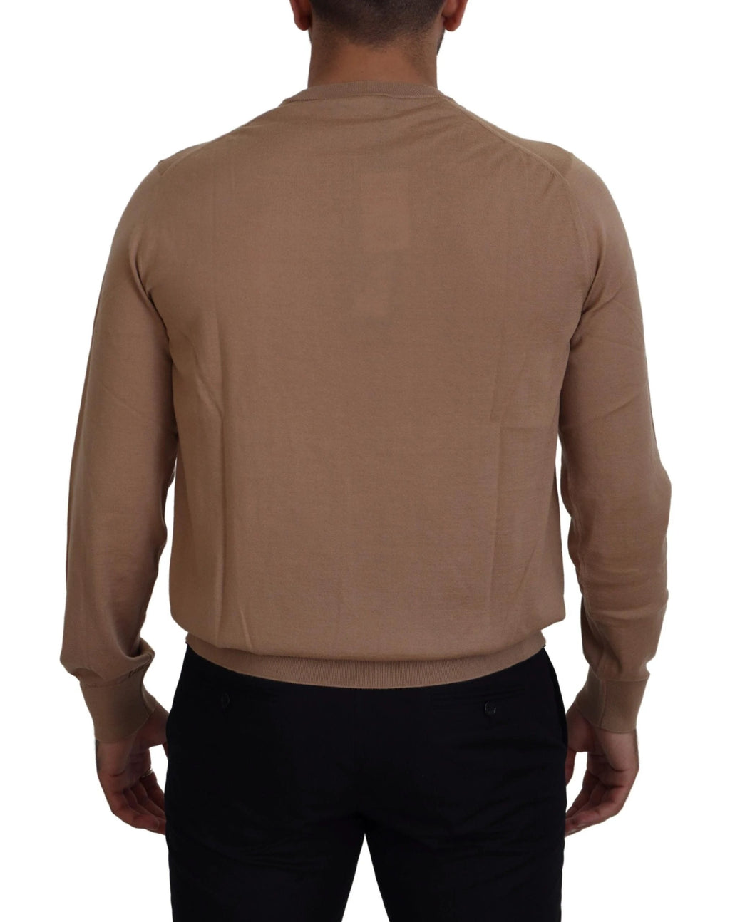 Dolce & Gabbana Beige Cashmere Crown Logo Pullover Sweater by Dolce & Gabbana