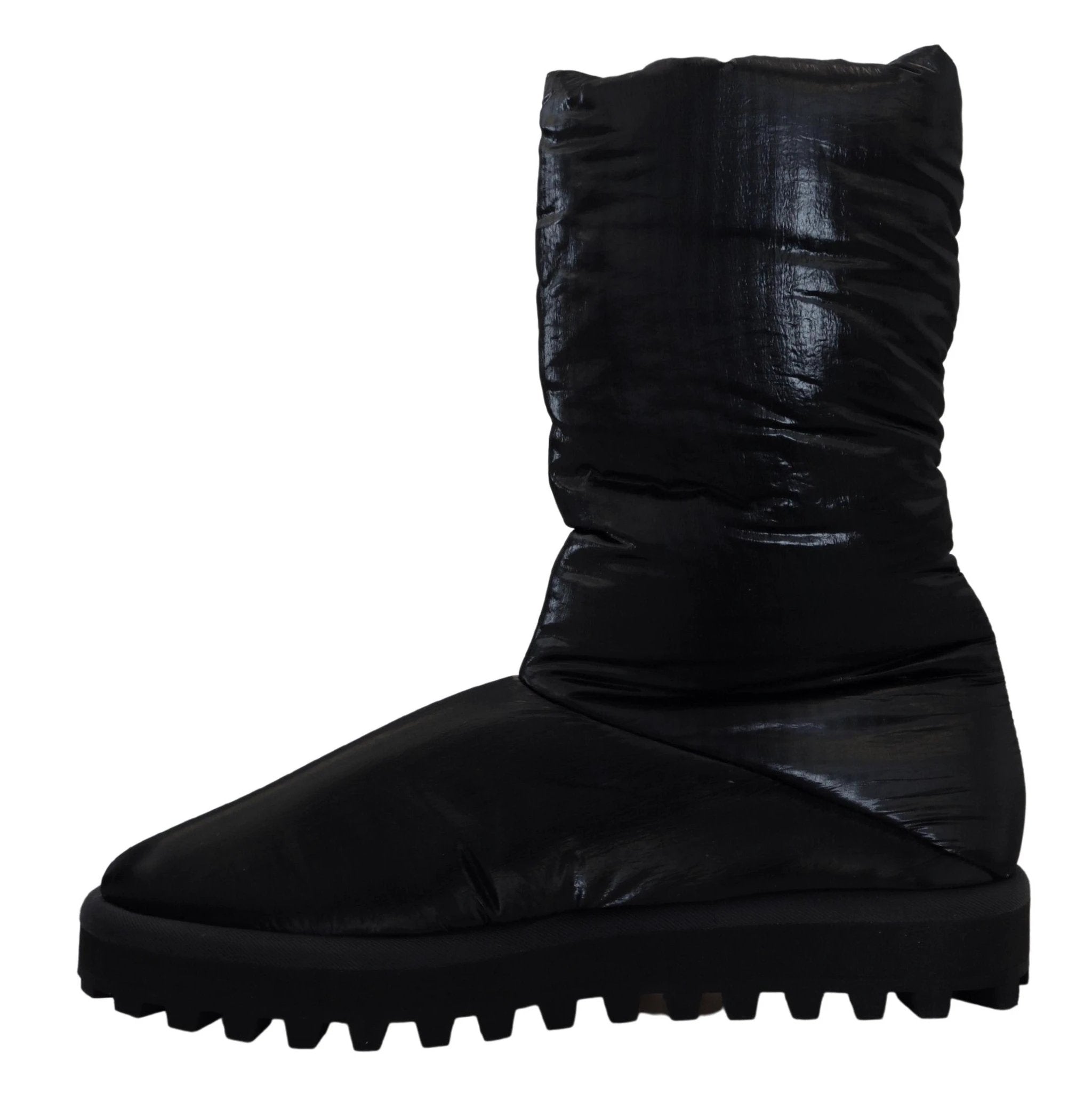 Dolce & Gabbana Black Boots Padded Mid Calf Winter Shoes by Dolce & Gabbana