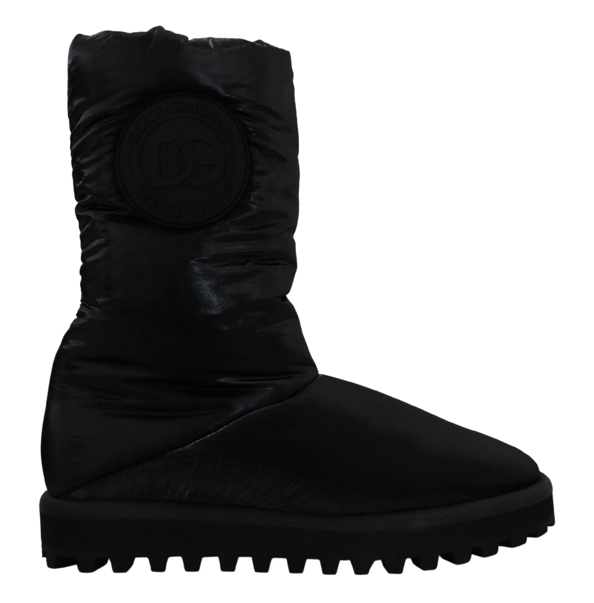 Dolce & Gabbana Black Boots Padded Mid Calf Winter Shoes by Dolce & Gabbana
