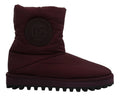 Dolce & Gabbana Bordeaux Nylon Boots Padded Mid Shoes by Dolce & Gabbana