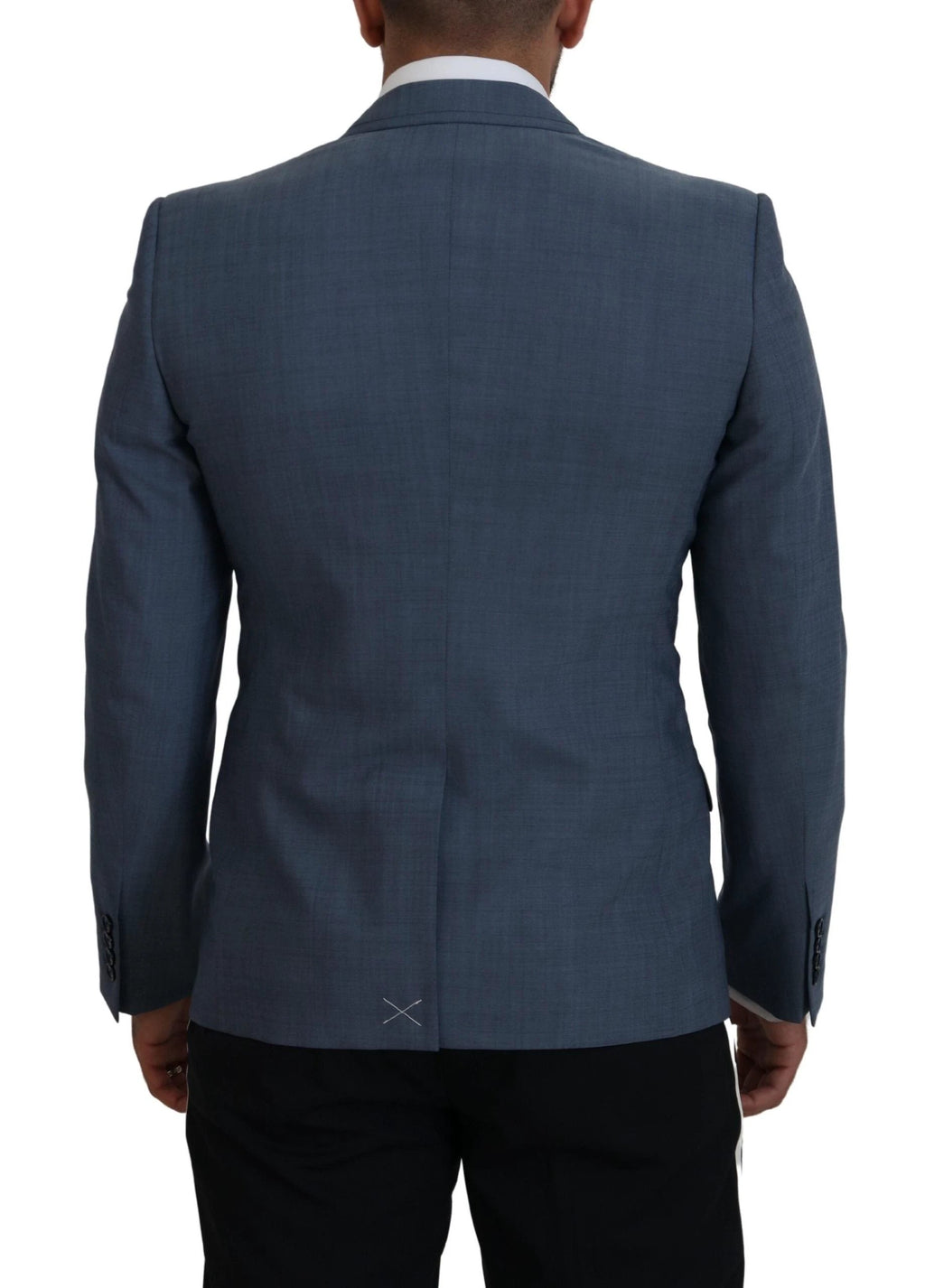 Dolce & Gabbana Blue Wool Stretch Slim Fit Jacket Blazer by Dolce & Gabbana