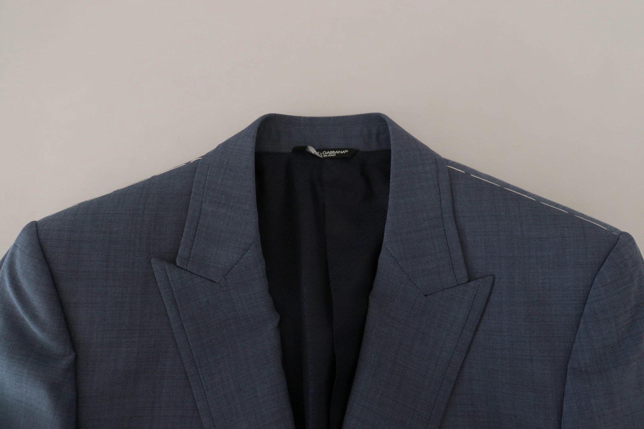 Dolce & Gabbana Blue Wool Stretch Slim Fit Jacket Blazer by Dolce & Gabbana