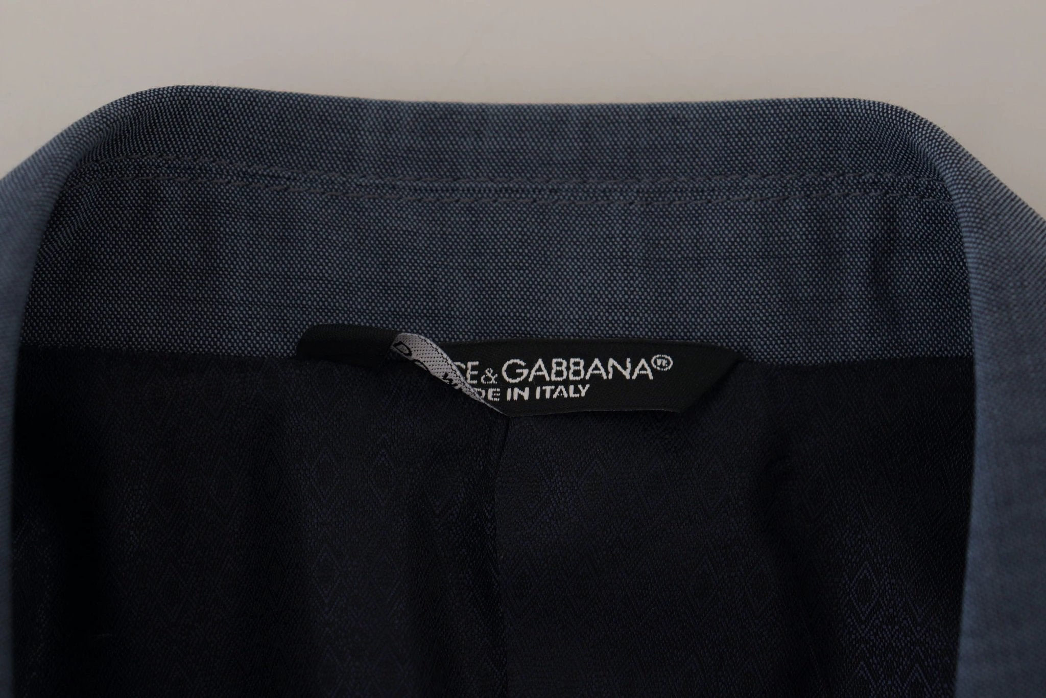 Dolce & Gabbana Blue Wool Stretch Slim Fit Jacket Blazer by Dolce & Gabbana